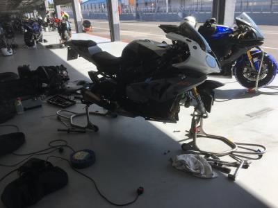 Prepping the bike ready for track